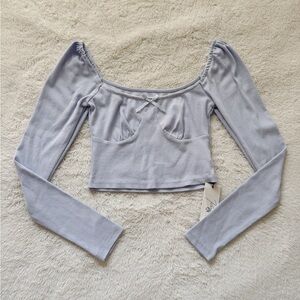 Reigning queen periwinkle top